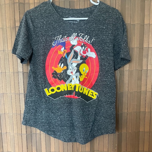 Loony Tunes grey heather short sleeve graphic large - Picture 1 of 4
